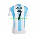 Camisolas de futebol Argentina De Paul 7 Copa America Equipamento Principal 2024 Manga Curta